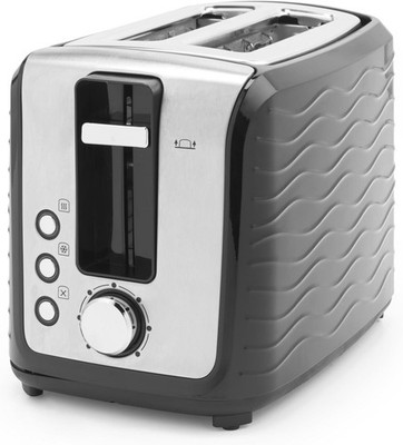 Progress Wave strukturierter 2-Scheiben-Toaster 7 Bräunungsstufen abnehmbare Krümelschublade