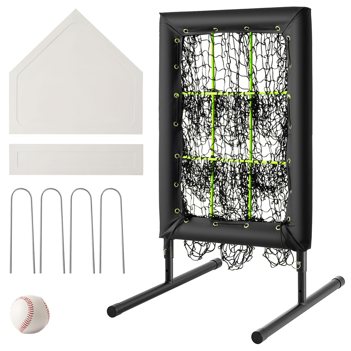 9 Hole Baseball Pitching Net with Strike Zone, 9 Pockets Pitchers