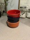 Fiesta Gusto Bowls Set Of 3 Red, Orange, And Dark Blue