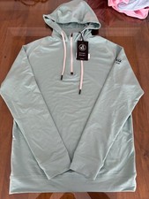 NWT MEN'S SWANNIES 1/4 ZIP HOODIE, SIZE: S, COLOR: LIGHT BLUE M8.17 