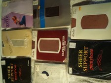Lot Of 8 Size AB Vintage 100 Nylon Pantyhose 90's New In Original Packaging