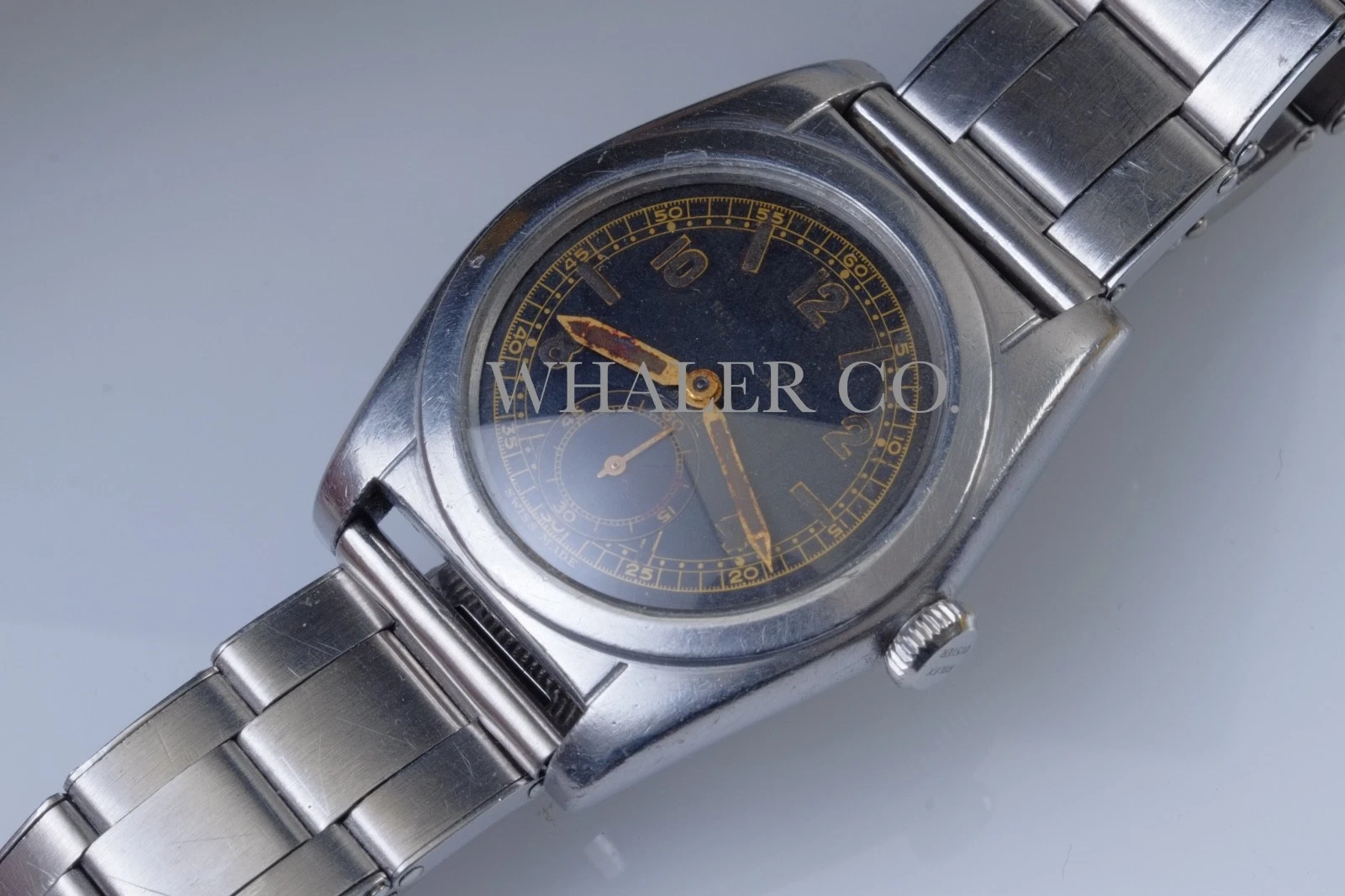 Patek Philippe — 1940s Rolex Bubbleback Tropical Dial