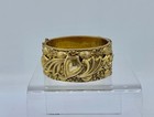 Victorian Bangle Bracelet Flower Motif Heavy 3 Dimensional Gold Filled Rare — photo 6