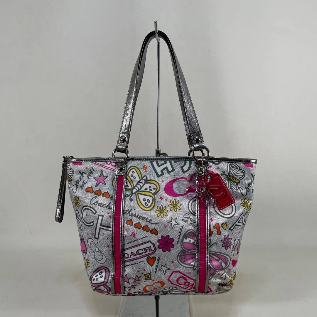 Coach Butterfly Canvas Exterior Tote Bags & Handbags for Women for