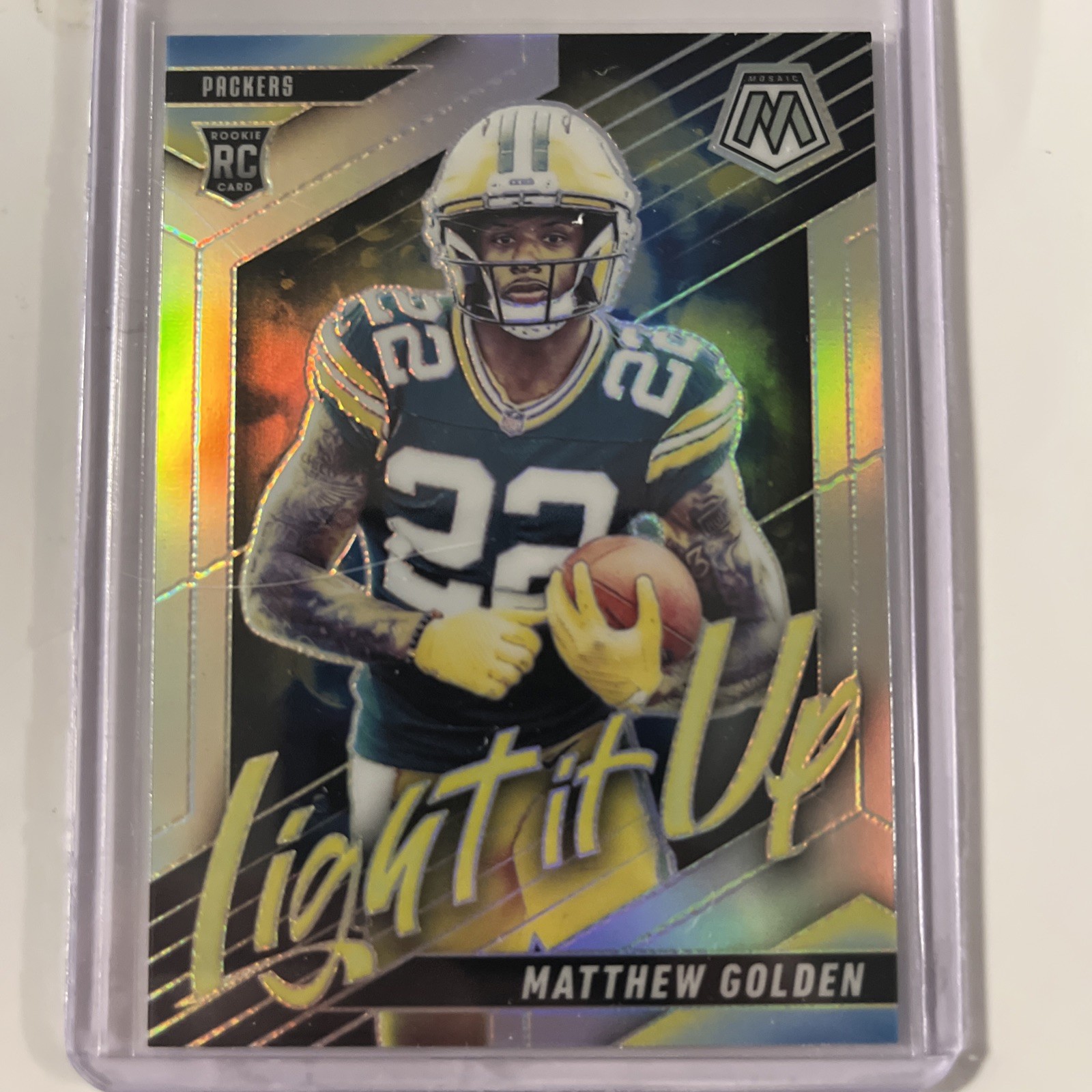 2025 Panini Mosaic - Matthew Golden Light it Up Silver - #17