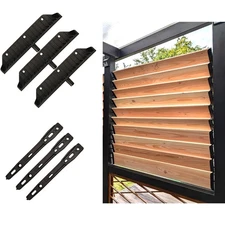 Explranltec Louver Bracket Kit, Deck Sunblind System, Shutters Hardware Syste...