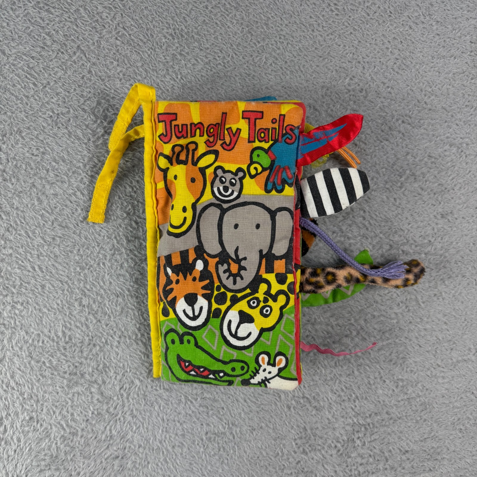 Vintage Jellycat Jungly Tails Anne Wilkinson Infant Soft Toy Fabric Play Book image 4