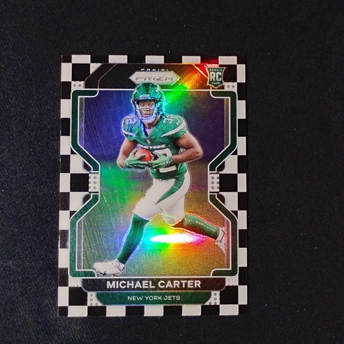 Michael Carter 2021 Panini Prizm Black & White Checkerboard #365 Jets