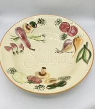 Vintage MCM🌟Large 14” Salad Bowl 1972 Los Angeles Pottery California EUC❗️