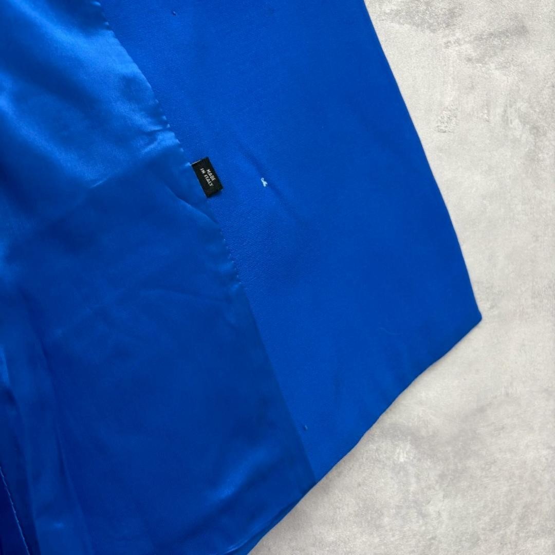 USED VERSACE DOUBLE-BREASTED ENGRAVED BUTTON COLLAR JACKET, ROYAL BLUE, N2464 thumbnail 12