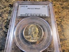1952-D WASHINGTON QUARTER SILVER PCGS MS 65           3717