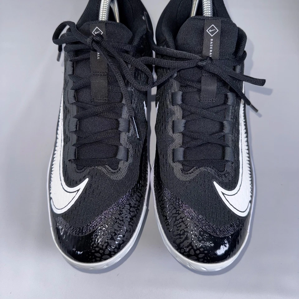 Бейсбольные бутсы Nike Alpha Huarache Elite 4 металлические черные белые мужские размер 11 - Изображение 4 из 4