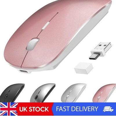 Kabellose Bluetooth Maus für MacBook Mac iPad Pro Windows Laptop USB-C Rechar...