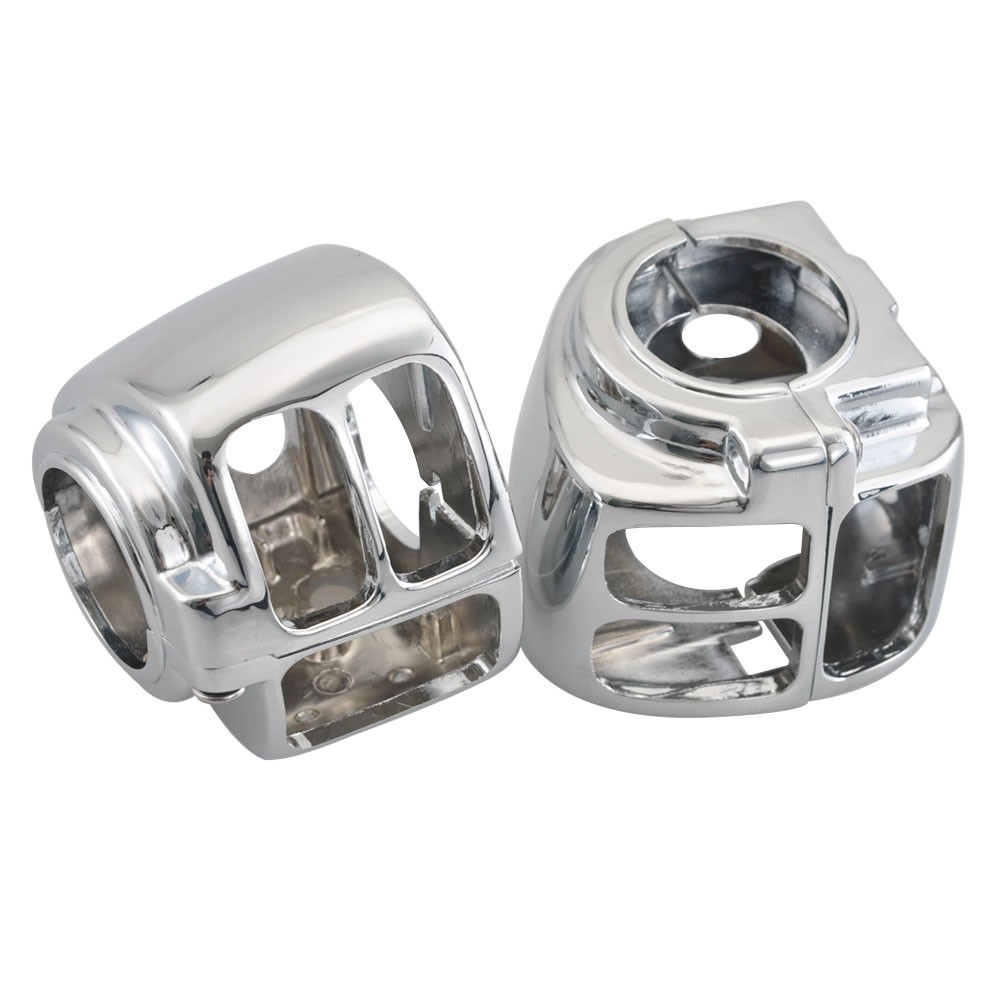 Chrome Hand Control Switch Housing Covers For Harley Sportster 1200 Softail Dyna