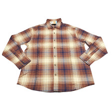Eddie Bauer Mens Everyday Button Front Long Sleeves Flannel Shirt Top Size Large