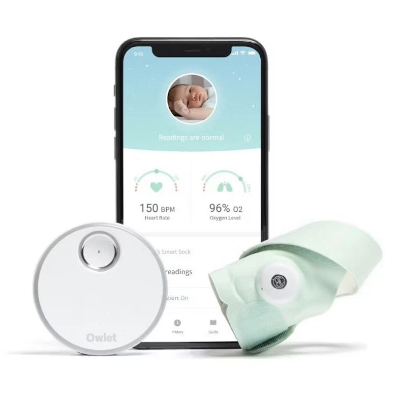 Owlet Smart Sock 3 Baby Monitor + Base Station | Newborn & 0-18m Socks