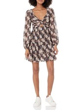ASTR The Label Women's Alayna Dress long sleeve Floral Paisley Print Boho M NWOT