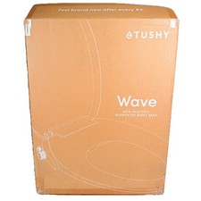 TUSHY Wave Round Bamboo Non-Electric Bidet Toilet Seat Open Box Unused