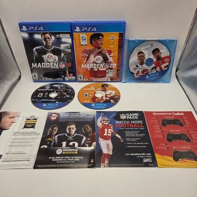 Playstation 4 PS4 Lot of 3 NFL Football Games - Madden 18 20 & 22 Tested Working