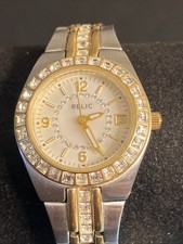 Relic Quartz Watch ZR11775 Women 50m Dual Tone Steel Date Analog New Battery