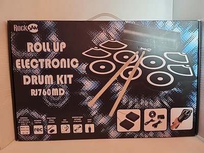 Rock Jam Electronic Roll Up Midi Drum Kit Built-in Speakers RJ760MD 