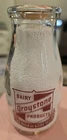 Vintage 5" Graystone Dairy Products Half Pint Glass Bottle Farmhouse Chic