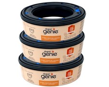 3 Pack Diaper Genie Clean Laundry Scent Refill Bags Max Odor Lock 270 Ct