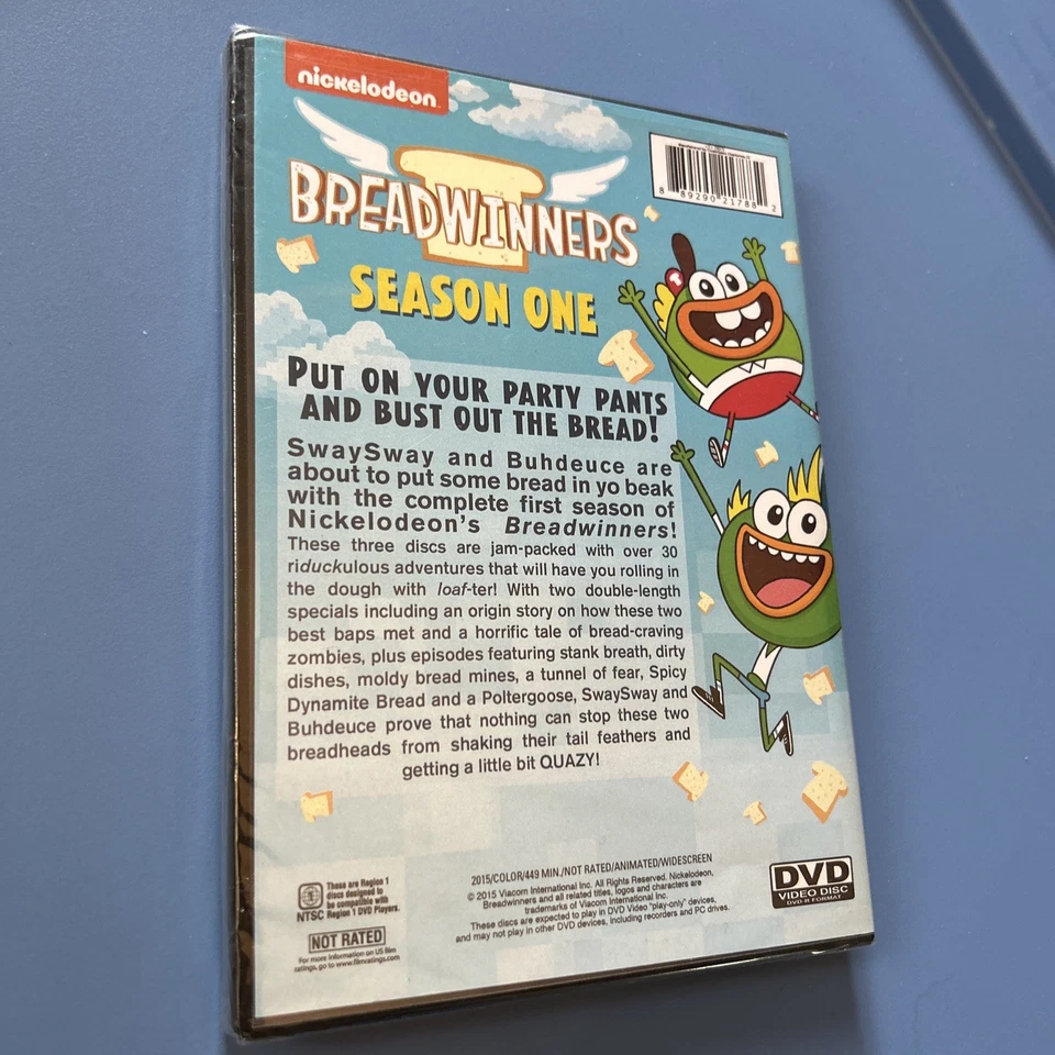 Breadwinners Season One 1 DVD 3 Disc Set Rare OOP BRAND NEW Nickelodeon Cartoon - Image 2 of 4
