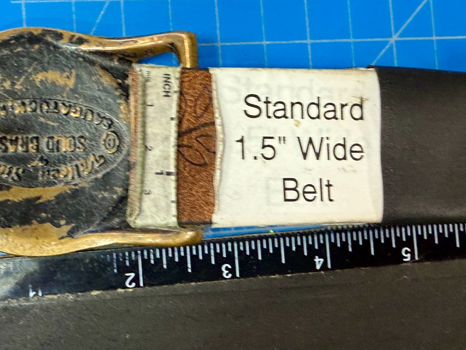 Valleau Studio Tech Ether Flying Eagle's Solid Brass 70's Round Belt Buckle 