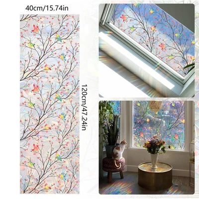Film Vitrail 3D Statique Adhésif Autocollant Verre Statique 40*120cm - Photo 1/4