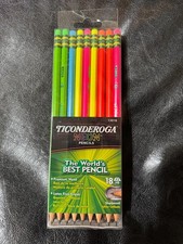 Ticonderoga Neon Pencils -18 Count -#2 HB-New-Sharpened