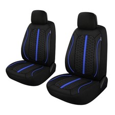 Breathable Premium Car Seat Covers  3D Air-Mesh Seat Covers Front Set Black/Blue