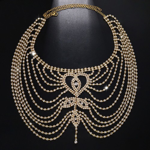 Crystal Tassel Head Chain Jewelry Halloween Women Rhinestone Flapper Cap Headpie - Picture 23 of 30