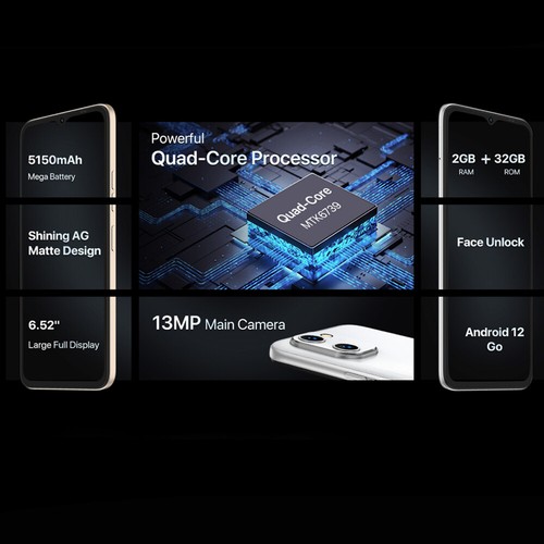 UMIDIGI C1/G1 MAX 6,52 Zoll 6GB 128GB Android Smartphone 50MP Ohne Vertrag Handy - Zdjęcie 2 z 8