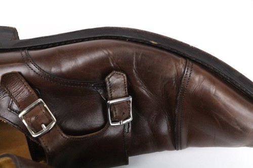 SUITSUPPLY Men Formal Shoes EU42.5 Brown Leather Double Monk Strap Classic - Picture 16 of 17