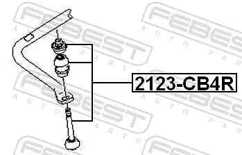 Giunto barra stabilizzatrice Assale posteriore Asta del pendolo 2123-CB4R FEBEST