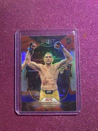 2023 PANINI-SELECT UFC-SILVER HOLO PRIZM-ALEX PEREIRA-ROOKIE CARD - Bild 1 von 2