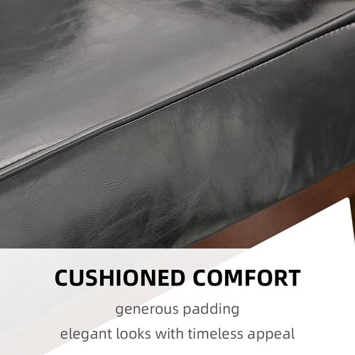 Armchair Lounge Sofa Chairs Leather W/Fabric Wood Couch Home Office Furniture US - Picture 39 of 54