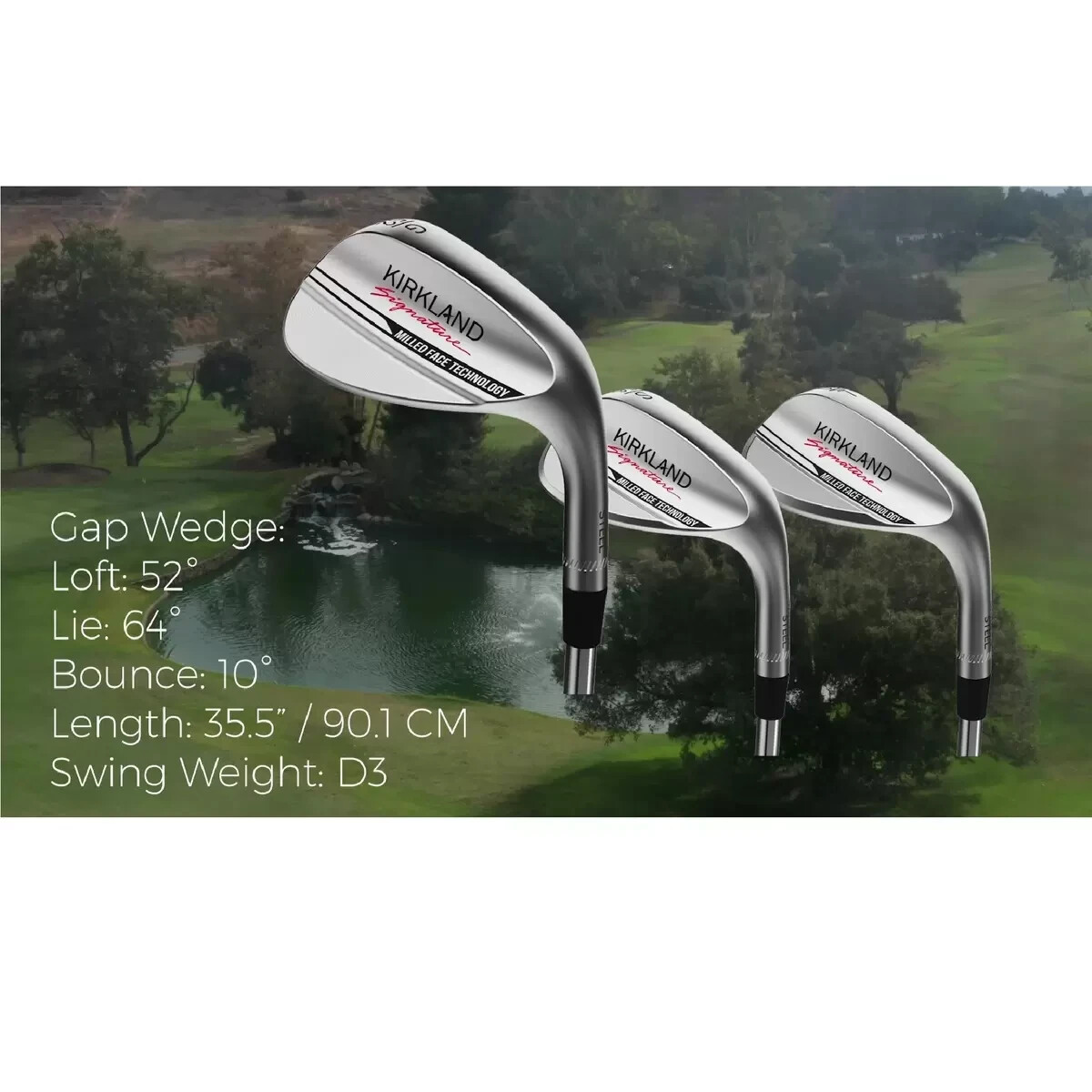 KIRKLAND WEDGE SET52.56.60 美品 Kirkland Signature Wedge Set 52° 56° 60° 3-Piece set RH FS