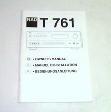 Original NAD T761 Stereo Receiver Amplifier Owner's Manual
