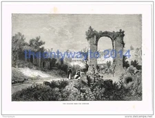 PALATINE FROM THE AVENTINE, ROME, ITALY, BOOK ILLUSTRATION/PRINT, c1891