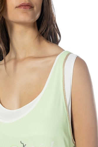 ELISA CAVALETTI langes Kleid hellgrün weiß Gr. S EJP242047800 Sommer - Picture 2 of 6