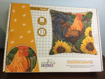 Crystal Art Cross stitch Cushion kit CSCU03-RST Rooster Craft Buddy HOME