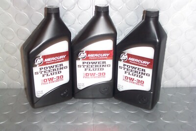 Mercury Marine Full Synthetic Power Steering Fluid SAE 0W 30 92-858077K01 3 Pack