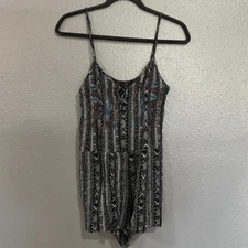 Forever 21 Aztec Tribal Print Embroidered Romper S NWT