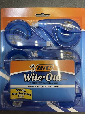 BIC Wite-Out EZcorrect Correction Tape - 6 pack - white out
