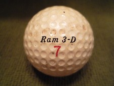 RAM 3-D 7 RAMLON PLUS "MADE IN USA" old vintage small dimple golf ball 13.12