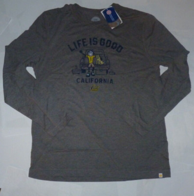 NEW LIFE IS GOOD CAL California Golden Bears L/S Long Sleeve T Shirt Men M NWT