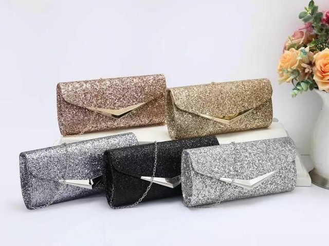 ladies silver clutch bag