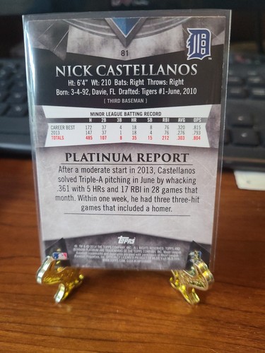 2014 Bowman Platinum Nick Castellanos #81 RC Phillies - Picture 2 of 2